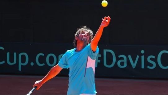 San Marino player who is 50 years old becomes the oldest to win a Davis Cup match